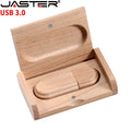JASTER Wooden USB 3.0 Flash Drives 128GB Free Custom Logo Pen drive 64GB 32GB with Box Memory Stick Creative gift Laptop U disk