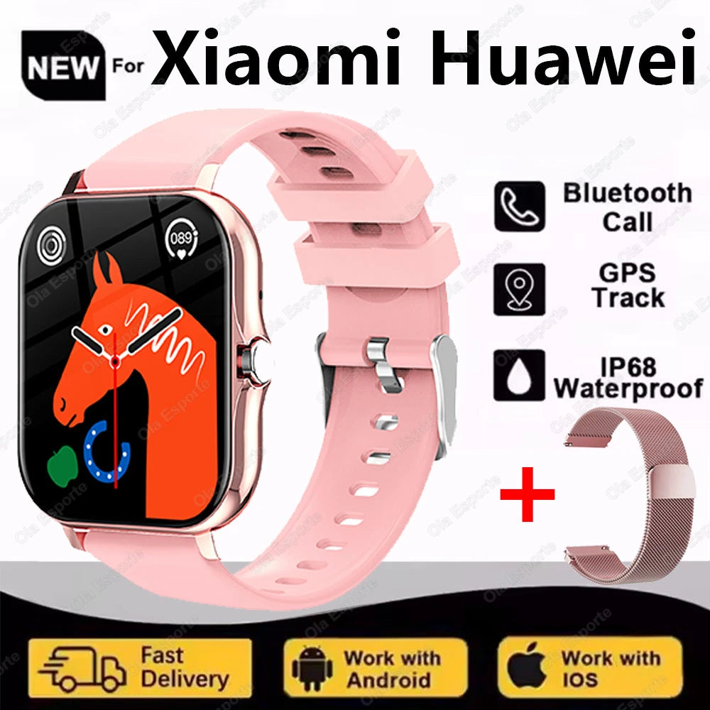 2024 New Smart Watch For Men Women Gift HD Screen Sport Fitness Health Monitoring Watches BT Call Digital smartwatch Wristwatch