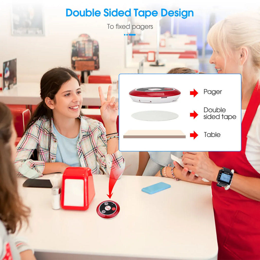 RETEKESS T117 10Pcs Call Button Restaurant Pager Wireless Waiter Transmitter 433MHz For Hookah Bar Cafe Customer Service