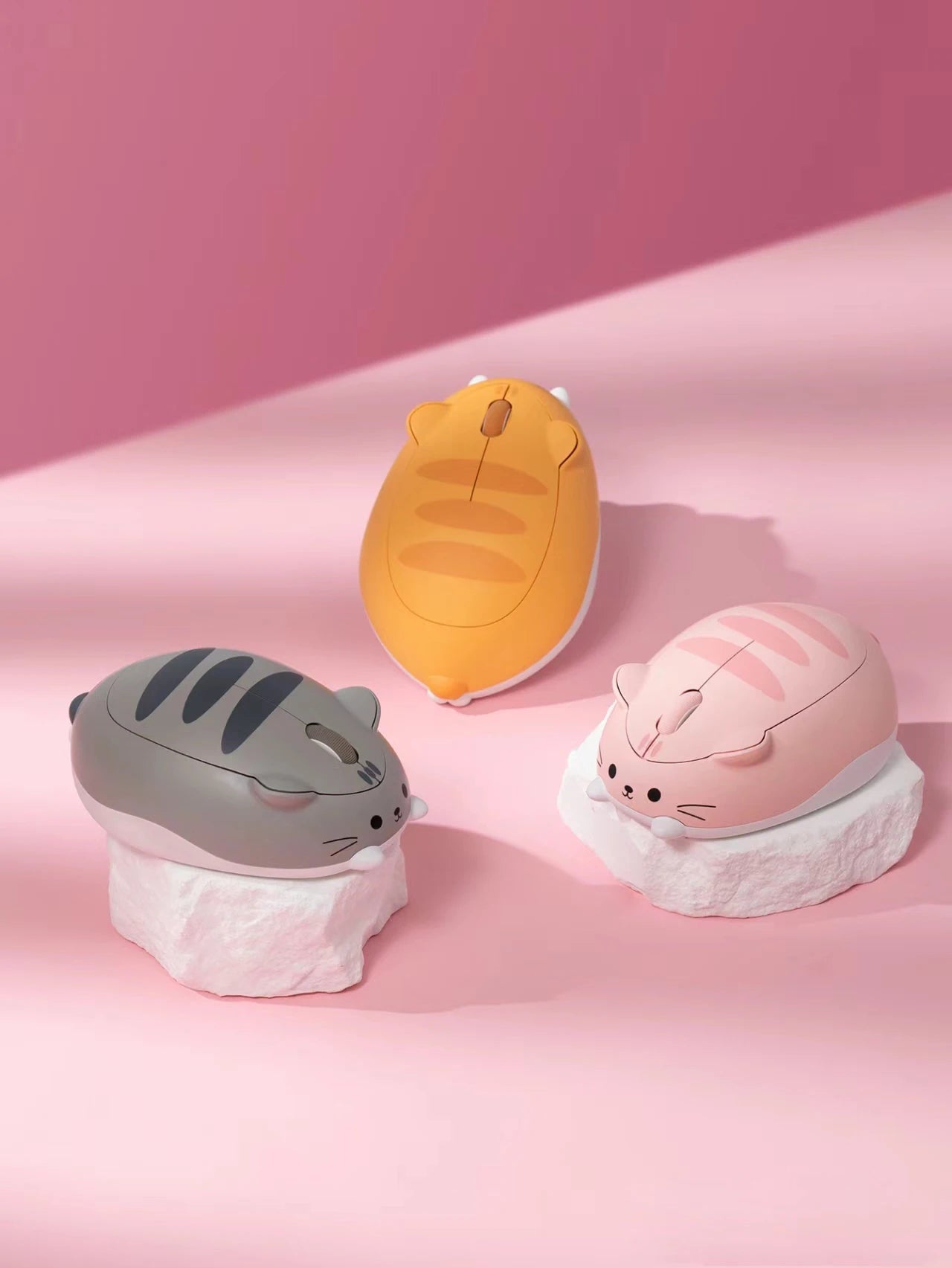 Cute Pet Kitten Design Cartoon Animal Mouse 2.4G Wireless Mute Ergonomic Optical Cat Mice Desktop Laptop Universal For Girl Gift