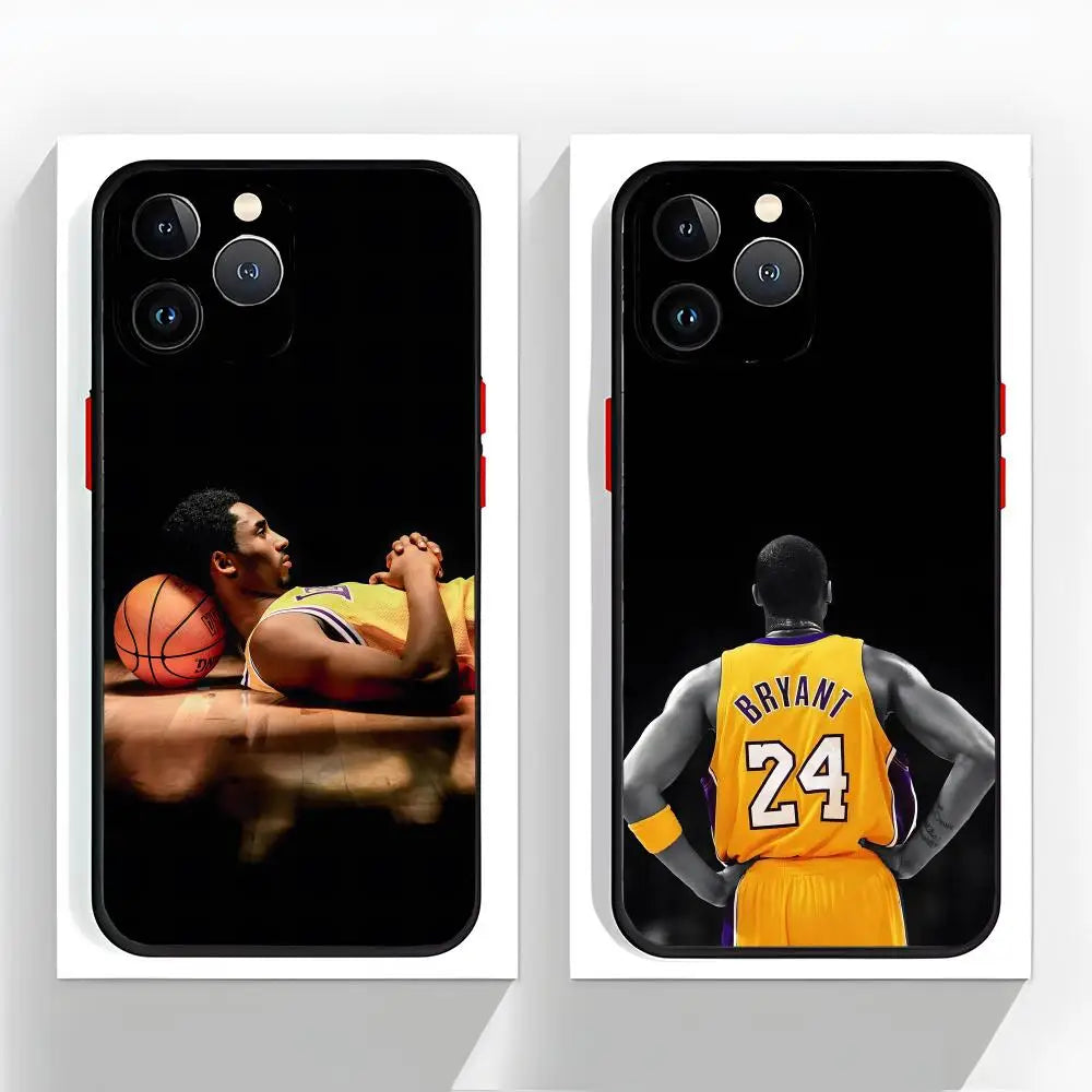 Basketball Fan K-Kobe Bryant Phone Case Black Matte Thin Anti-collision Phone Case For IPhone17 16 15 14 ProMax