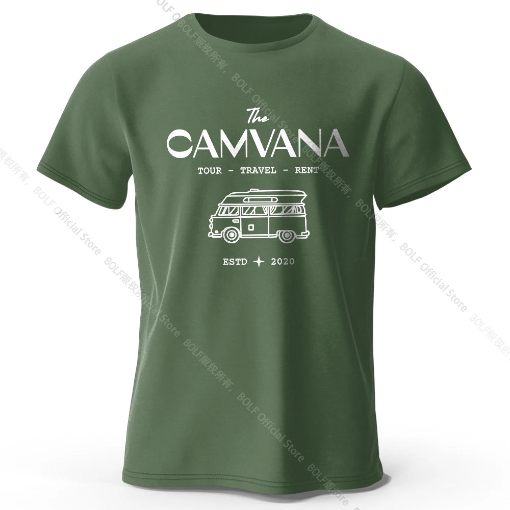 The Camvana Printed T-Shirt 100% Cotton Oversized Abstract Graphic Tees for Men Women Summer Tops Y2K Streetwear