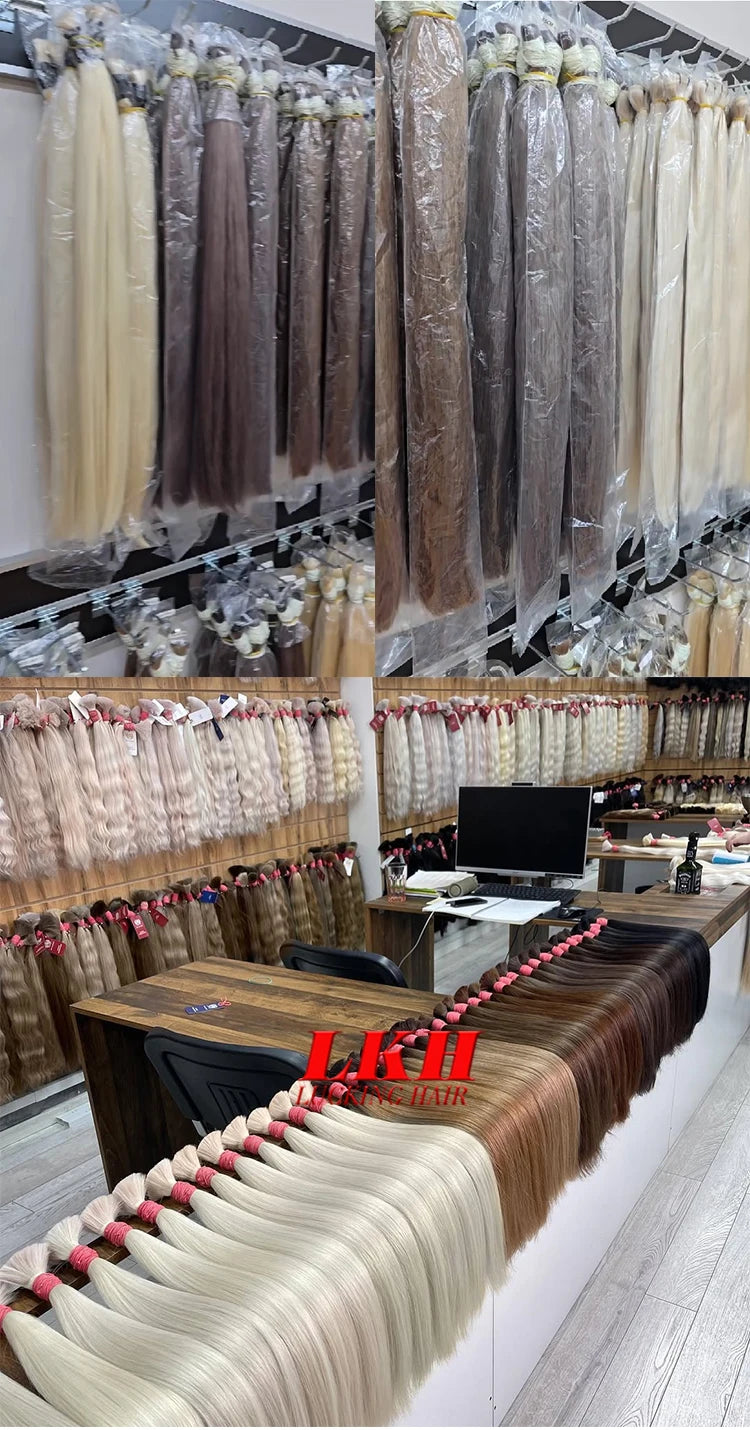 extensiones de cabello natural humano 100% natural original straight extensions raw vietnamese Indian human hair Bulk bundles