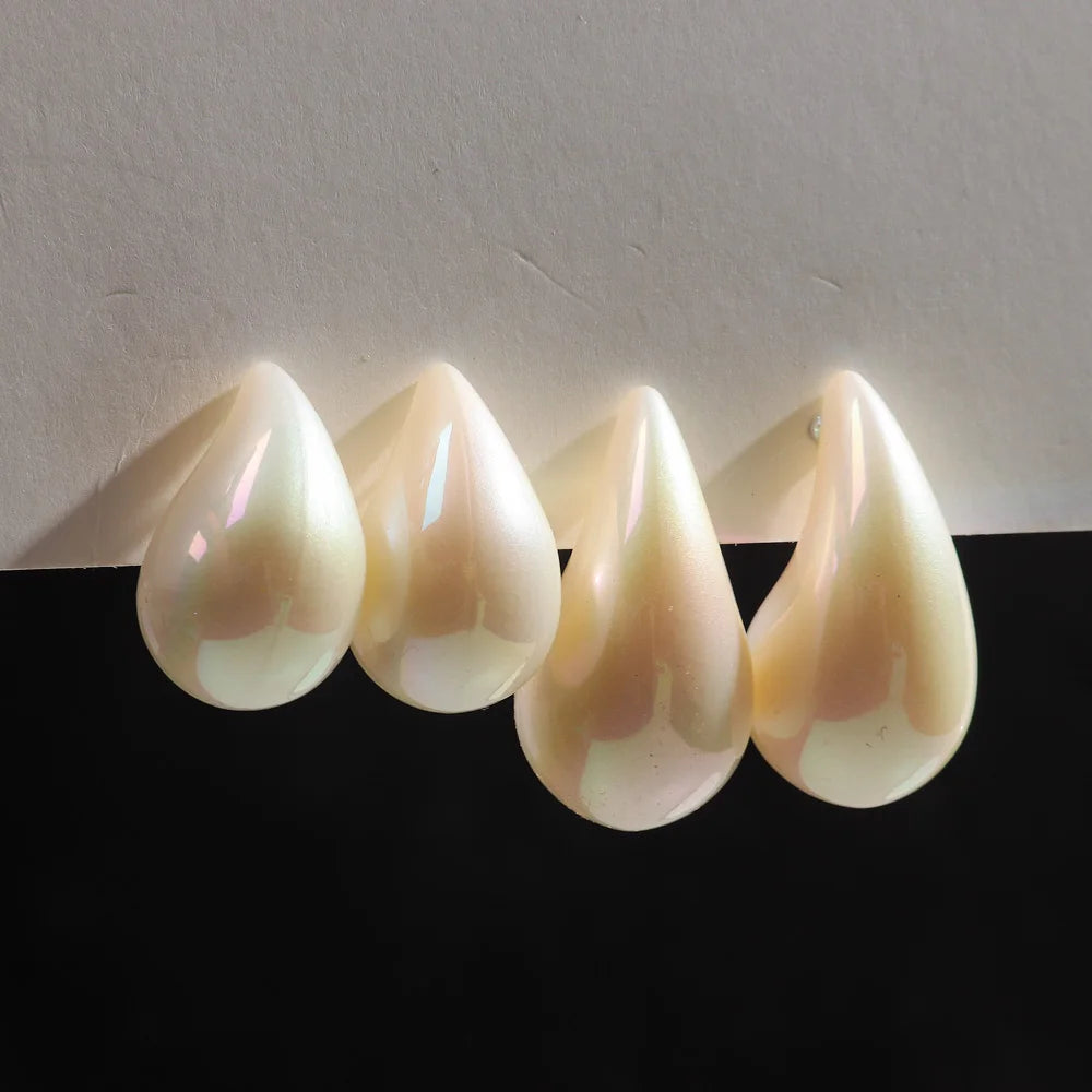 Trendy Acrylic Imitation Pearl Chunky  Dupes Waterdrop Earrings for Women Teardrop Dome Earrings 2024 Luxury Jewelry Gifts