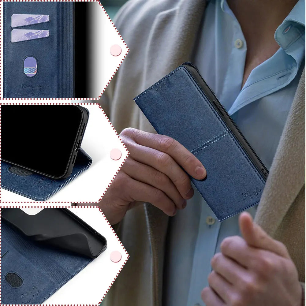 Luxury Magnetic Leather Flip Mobile Phone Case for Motorola Edge 50S 50 Pro 50 Fusion Edge 5G 2024 Protect Cover Coque