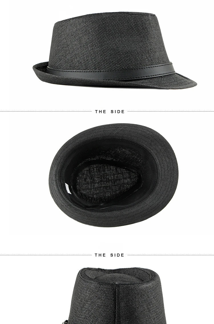 Summer Straw Hat Male Korean Fashion Hat Female Sun Visor British Retro Gentleman Jazz Hat