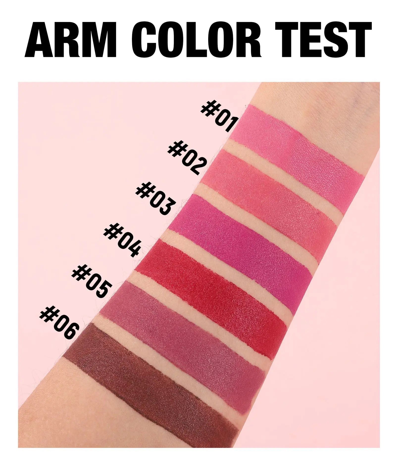 Women's Velvet Matte Lipstick Long-Lasting Non-Stick Cup Waterproof Nude Deep Red Lipstick Makeup 6 Colors Sexy Red Lip Gloss