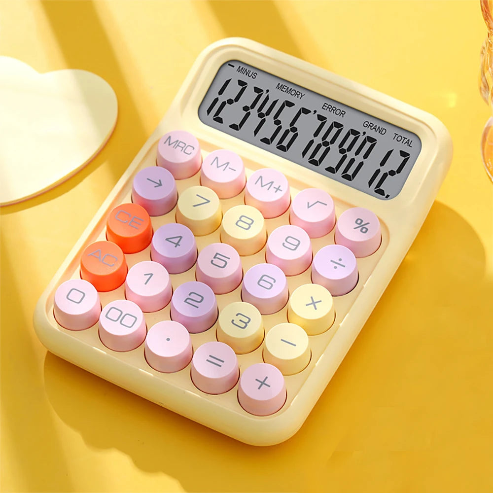 New Ins Dopamine Candy Color Calculators Large Display Mechanical Dot Keyboard Back School Supplies Students /Finance Stationery