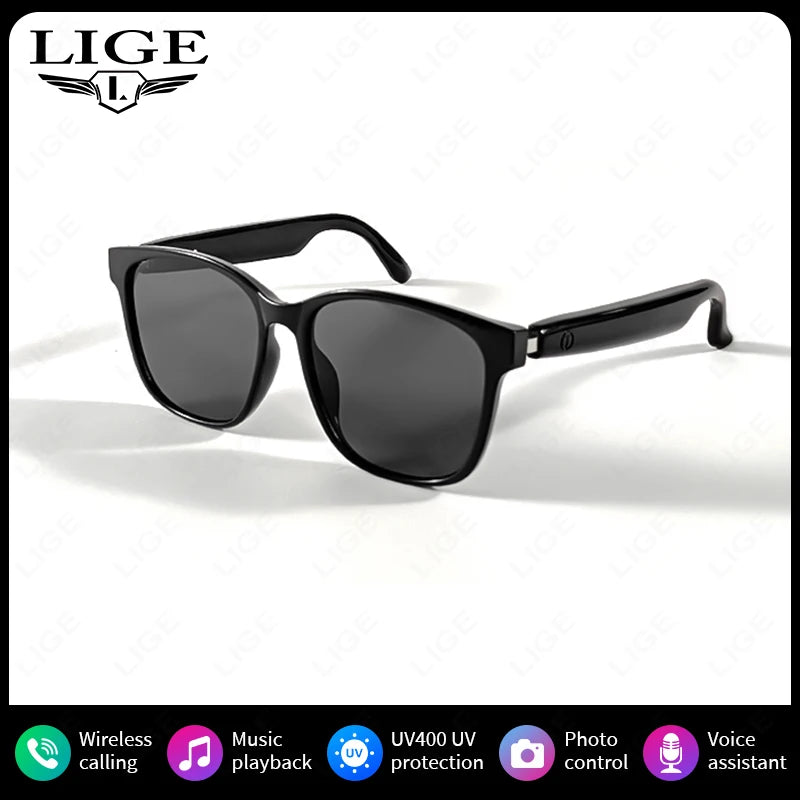 New Smart Glasses Intelligent Driving Navigation Wireless Music Play Outdoor Sunglasses Bluetooth Call Anti-blue Light Eyeglass