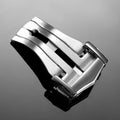Silver Brushed Watch Buckle 18/20mm Stainless Steel Butterfly Deployment Watch Button Metal Folding Clasp Watch Button Accessory