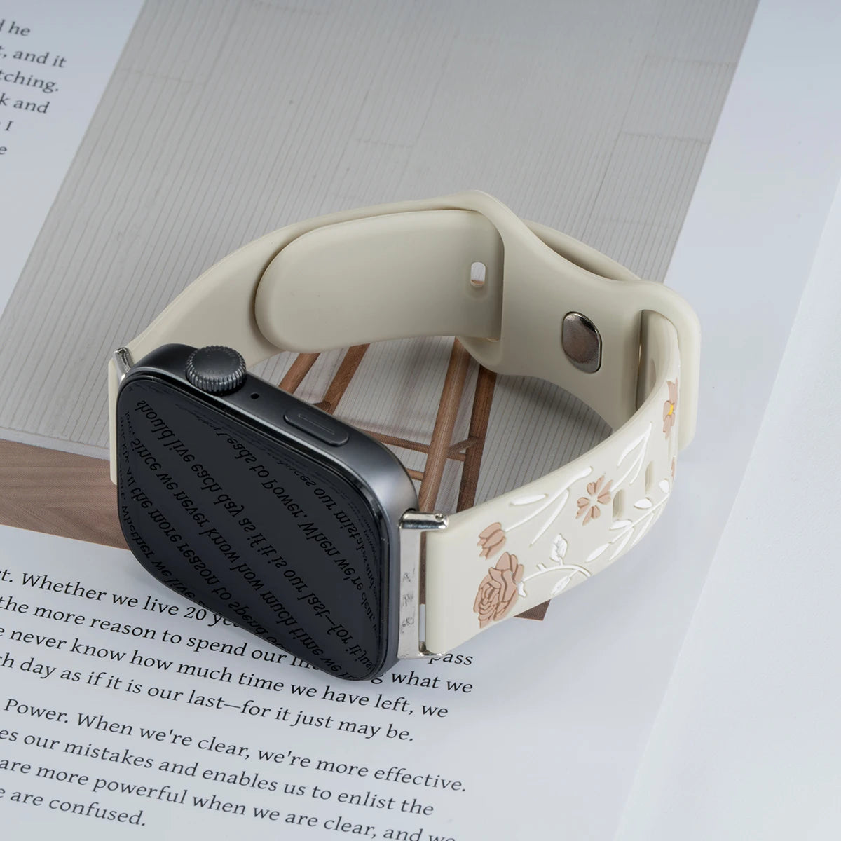 Engraved Rose Watchbands For huawei watch fit 4 pro/4/3 strap smart wristband Girl Woman Silicone bracelet For Huawei fit2 fit1