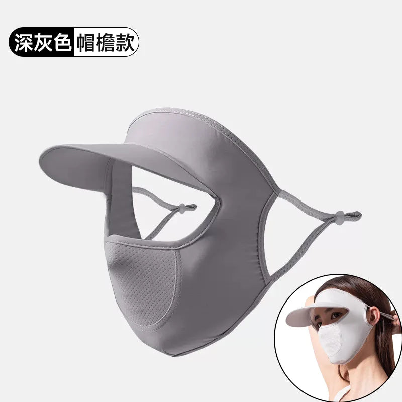 Sunscreen Mask, Ice Silk Seamless Summer Women's UV Protection 3d Three-dimensional Breathable Ice Feeling Thin Eye Corner Mask