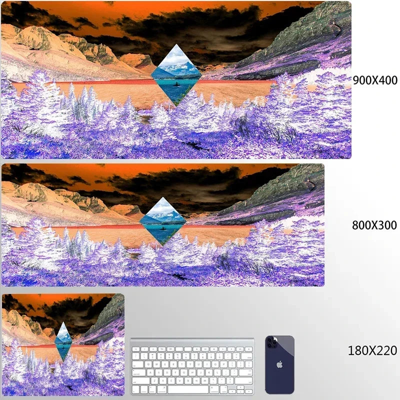 900x400 Geometric Art Large Gaming Mouse Pad Gamer Big Mouse Mat Computer Gaming Locking Edge MousePad Keyboard Desk Mice Pads