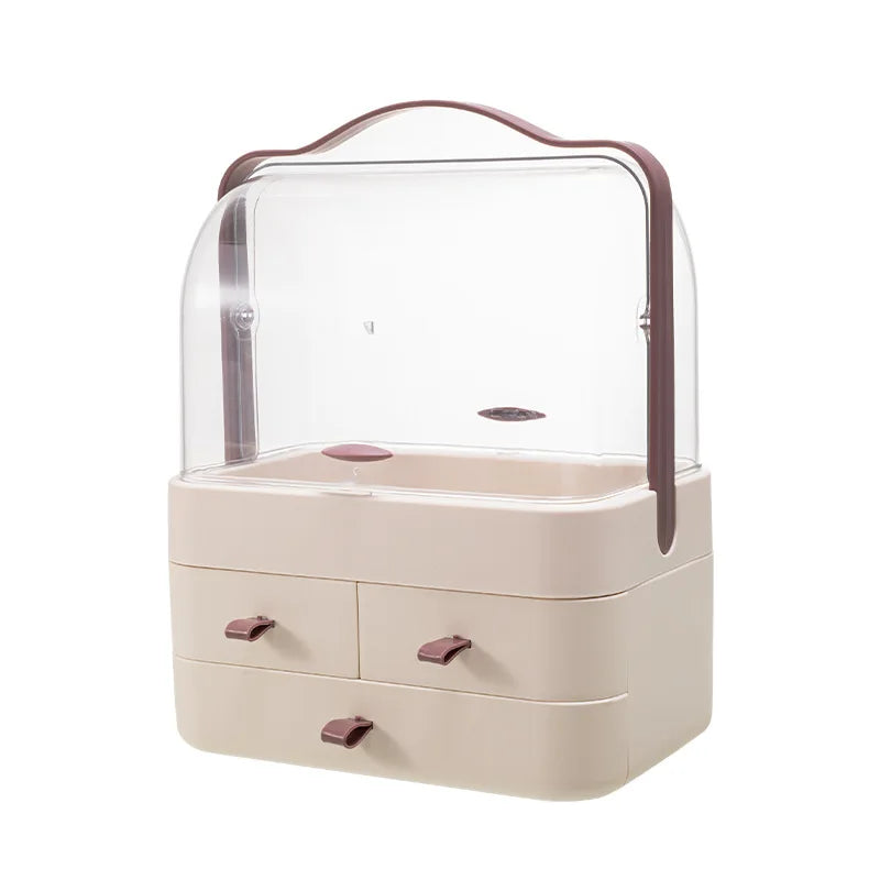 Cosmetics Storage Box Desktop Dustproof Makeup Vanity Large Capacity Premium Skincare Organizer Lipstick Storage Rack