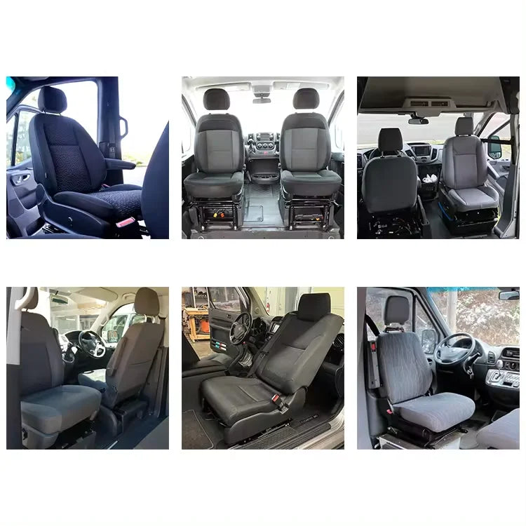 Heavy Duty Seat Swivel Base with Slider, 3.0mm Steel Plate Swivel Seat Base 360 Degree Rotatable for RV Van Camper Boat TruckBus
