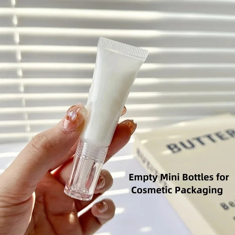 1pc 10/15ml Cosmetic Soft Tubes Hyaluronic Acid Dropper Empty Bottle Sunscreen Cream Lotion Liquid Foundation Refillable Bottles