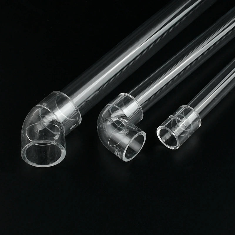 16 20 25 32 40 50mm Acrylic Pipe 90 Degree Elbow Transparent Plexiglass Fish Aquarium Water Tank Accessories Tank Tee Way Joints