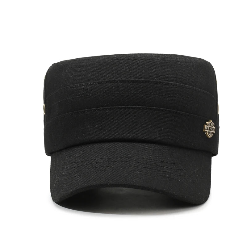 Solid Color Casual Minimalist Versatile Flat Top Hat for Sun Protection During Spring & Autumn Outdoor Activities