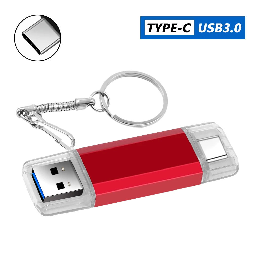 OTG Usb Stick Type C Pen Drive 128 GB 64 GB 32 GB 16 GB USB Flash Drive 3.0 Pendrive Hoge Snelheid Pendrive Voor Type-C Apparaat