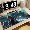 Playmat Final Fantasy Aerith Tifa Natural Rubber Deskmat Stitched Edges Mousepad Gaming Table Office Accessory Game Mouse Mats