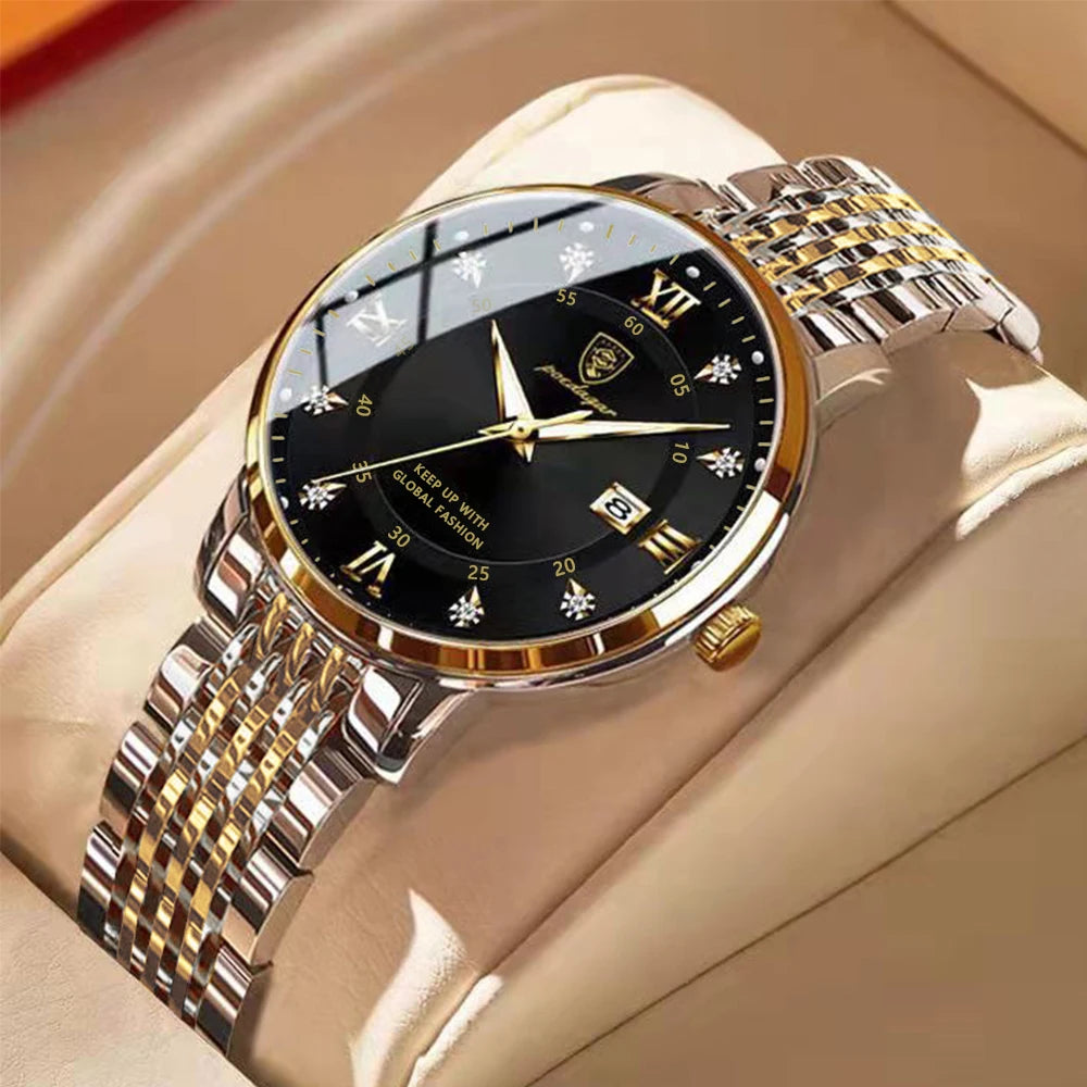 POEDAGAR Top Luxury Fashion Women Watches Waterproof Luminous Date Ladies Quartz Watch Stainless Steel Simple Casual Woman Watch