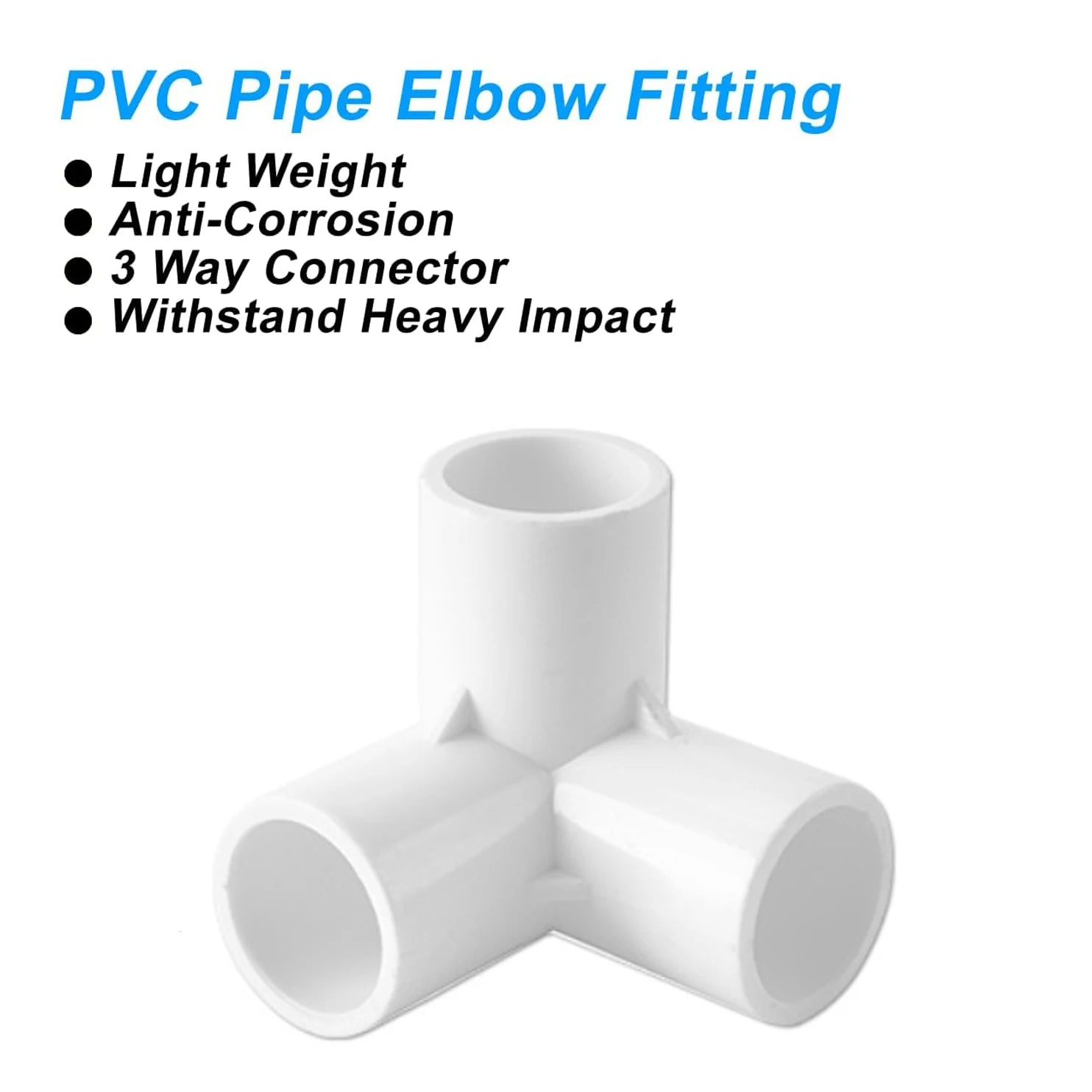5PCS 20/25/32/40/50mm 3 Ways PVC Water Pipe Connector Fittings Garden Irrigation Home Aquarium Water Tube Fittings Joint Adapter