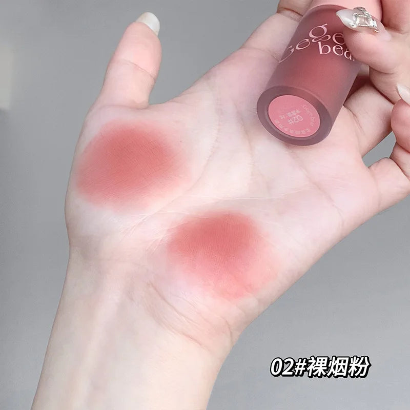 Gege Bear Smooth Multi-purpose Cream Expansion Color Blush Not Easy to Fade Nude Matte Velvet Lip Glaze lipstick