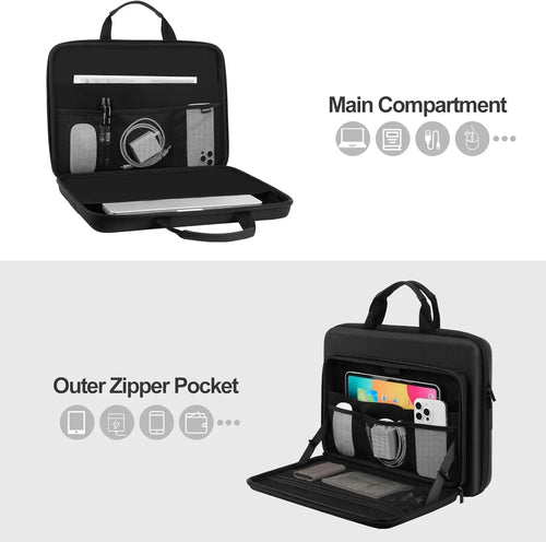 15 15.6 16 inch Waterproof Laptop Hard Case for 2025 Macbook Air Pro M1 M2 M3 M4 Asus HP Dell Shockproof Carrying Sleeve Handbag