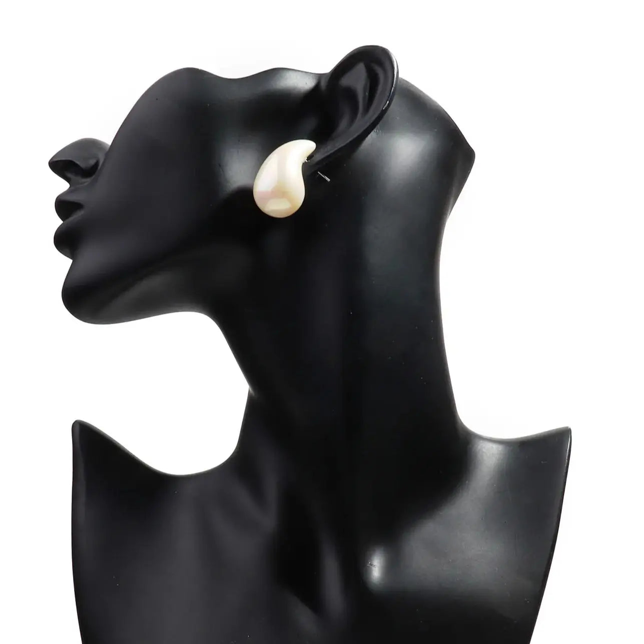 Trendy Acrylic Imitation Pearl Chunky  Dupes Waterdrop Earrings for Women Teardrop Dome Earrings 2024 Luxury Jewelry Gifts