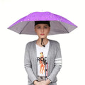 Rain Umbrella Hat Foldable Sun Shade Waterproof Fishing Headwear Cap Beach Head Hats Double-Layer UV Protection Sunscreen