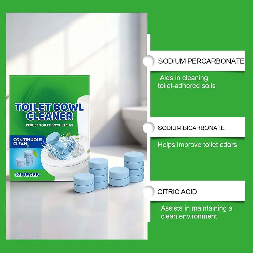 Toilet Cleaning Tablets Continuous Cleaning Reduces Toilet Stains Easy To Use Compact Portable And Convenient