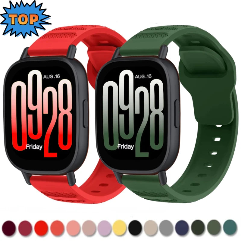 Sports Silicone Strap for Redmi Watch 5 Active/Lite Huawei Watch GT4/5/6 Pro Bracelet Wristband for Amazfit Active 2/Bip 6 Band