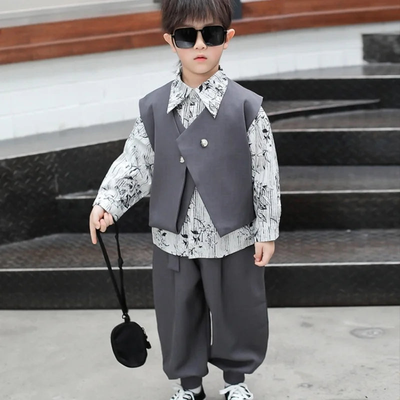 Boys 2026 Top + Pants Two-piece Set of Spring and Autumn New Products Children Children's Top and Bottom Clothes Set KidsOutfits