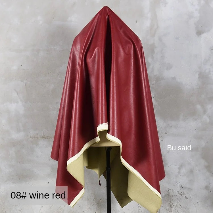 PU Soft Leather Fabric Artificial Leather Waterproof Micro Elastic Clothing Bag Designer Cloth Apparel Diy Sewing