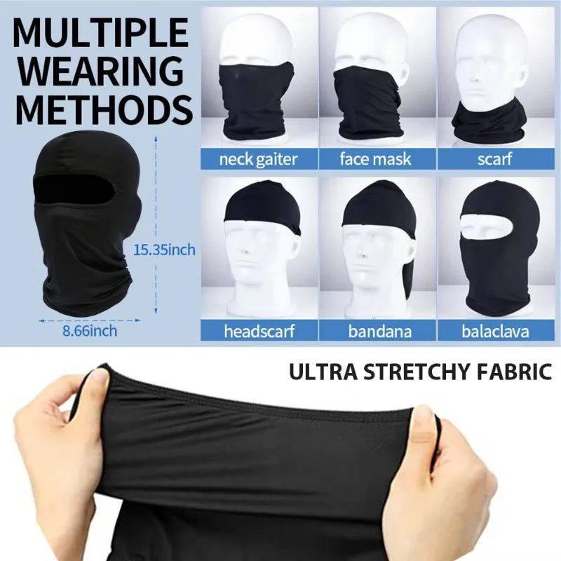 Ski Mask for Men Full Face Mask Balaclava Black Ski Masks Covering Neck Gaiter Mask Hiking Cycling Airsoft Cap Bike Head Cover