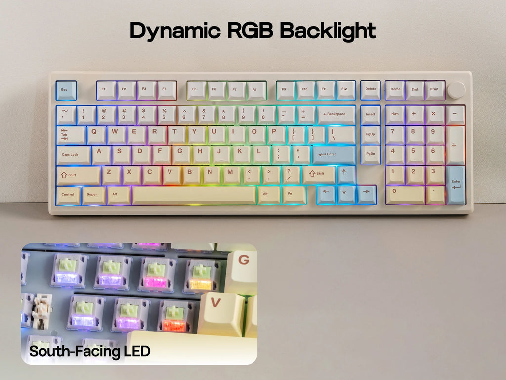 EPOMAKER Galaxy100 Lite QMK/VIA 96% ANSI US Layout Gasket Hot-Swap Wired/2.4GHz/BT Wireless 1800 Aluminum Mechanical Keyboard