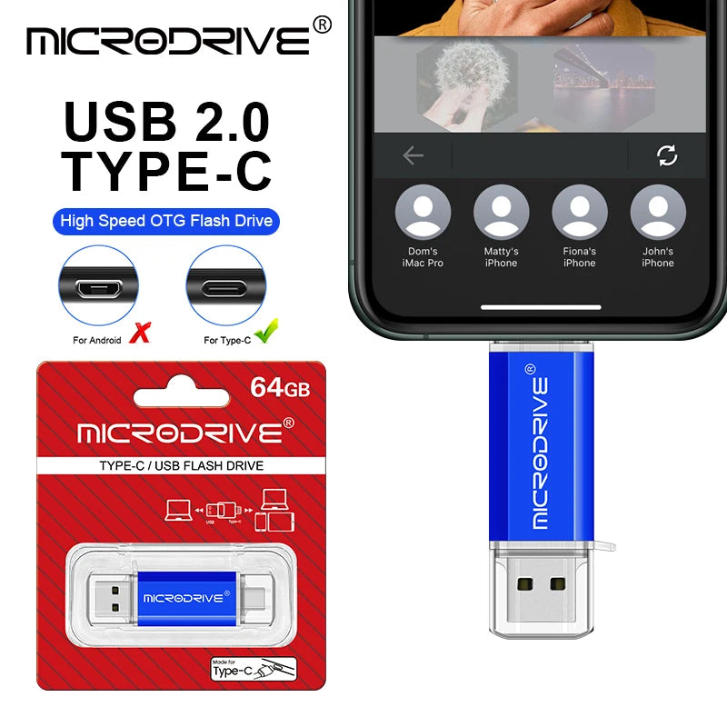 OTG  type c USB Flash drive cle Real capacity 8GB 16GB 32GB 64GB 128GB USB MICRO pendrive for smart phone
