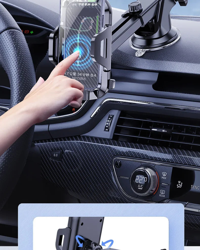 Multifunctional Car Phone Holder Navigation Frame Suction Cup Air Outlet Mount for Vehicle Dashboard Car Holder