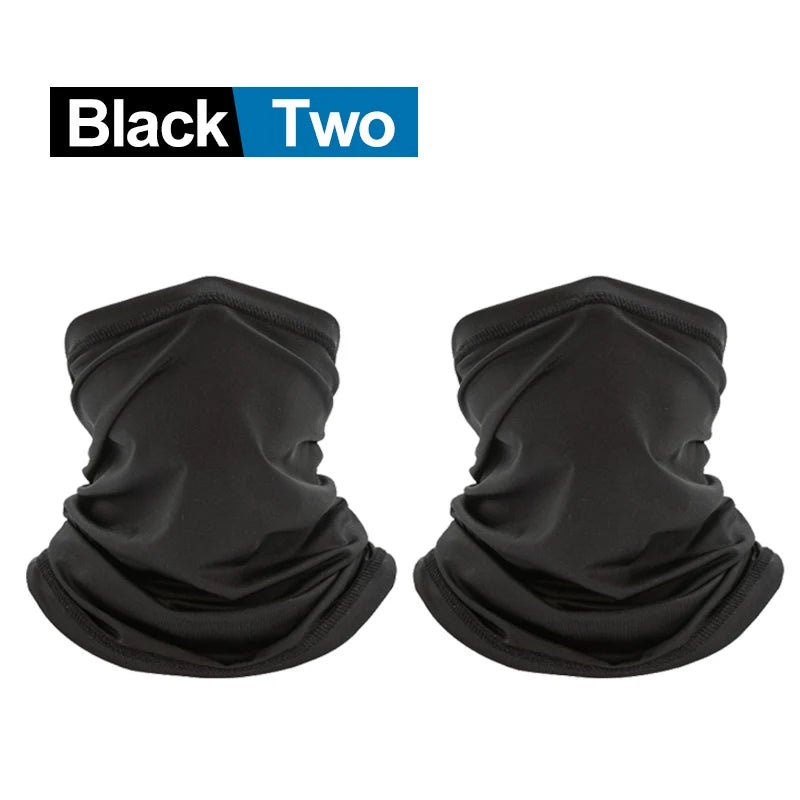 2PCS UV Protection Face Mask Seamless Bandana Mask Man Women Face Scarf Neck Outdoor Fishing Hiking Cycling Antidust Breathable