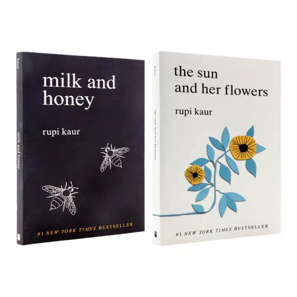 Rupi Kaur 2 Books Set: Milk and Honey & The Sun and Her Flowers | Bestselling English Poetry Collection