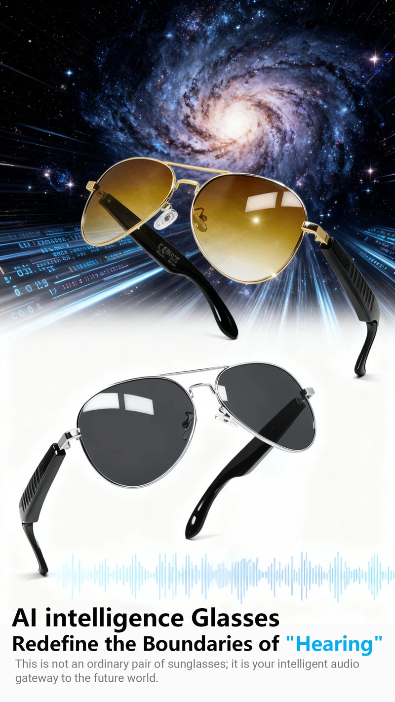 2026 New 800W Pixel Camera Smart Glasses Video Recording AI Photo Recognition Bluetooth Call Voice Translation Sunglasses Man