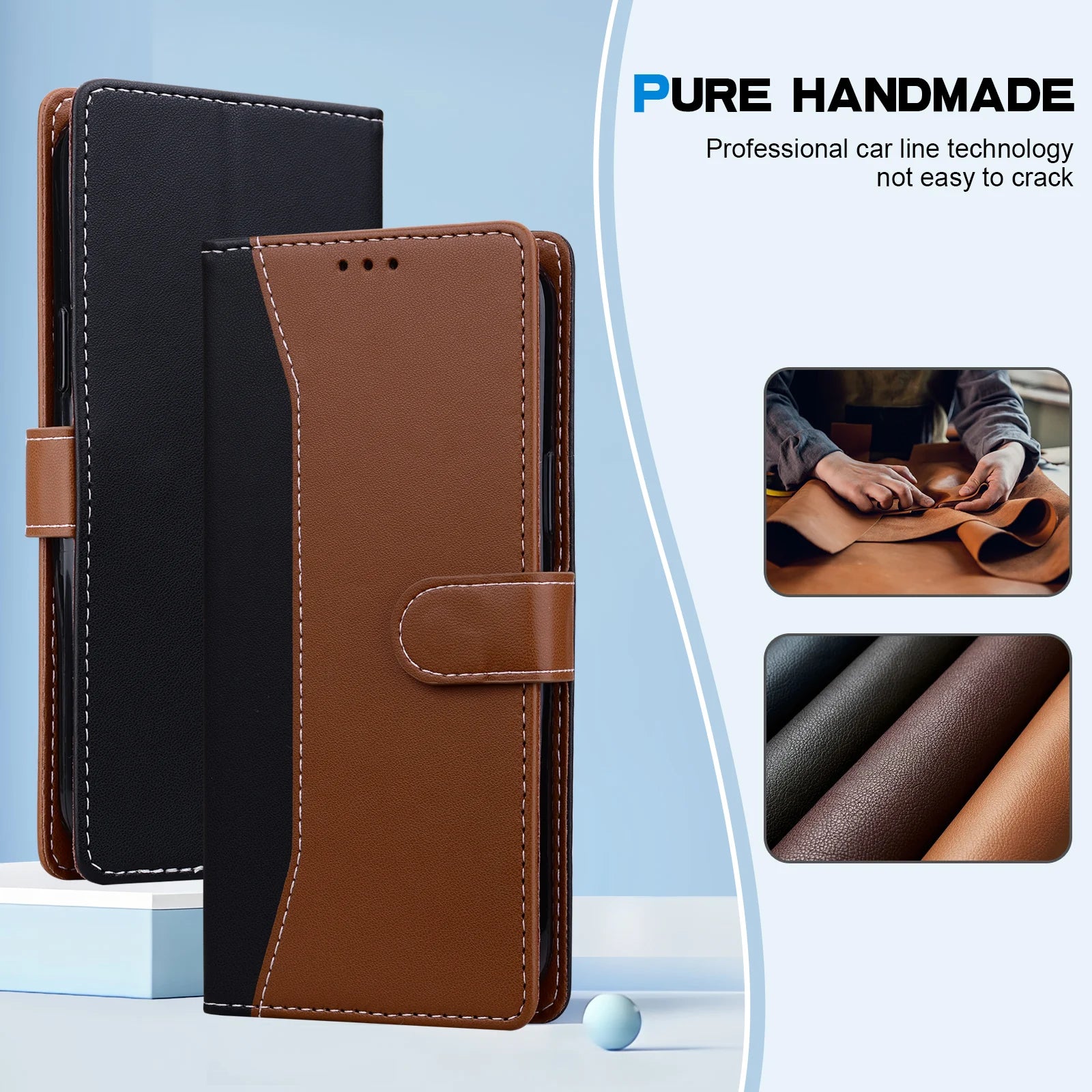 Magnetic Flip Leather Cover Wallet Case For Motorola Moto E15 E14 E13 E20 E30 E40 E22 E22i E32 E32s 4G/5G