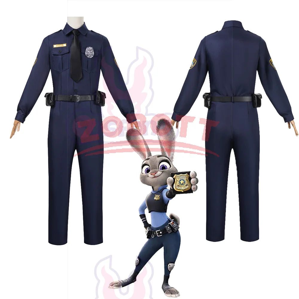 Nick Folk Cosplay Outfits Nick Wilde Clothes Nick Police Uniform Adult Christmas Halloween Carnival Role Play Uniform for Men