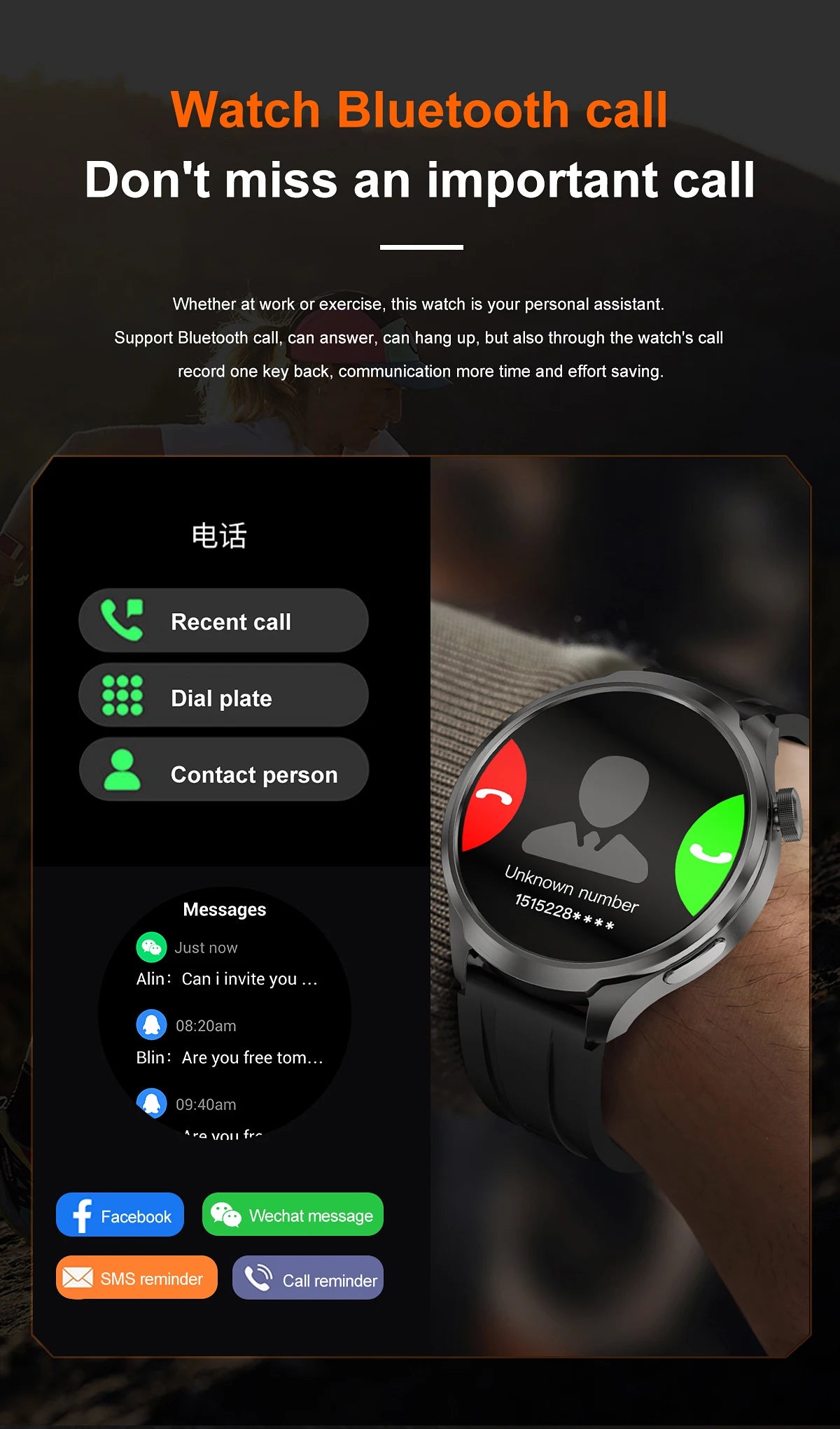 2025 New GPS Sports Smart Watch Men 1.85-inch AMOLED Screen Men IP68 Waterproof Clock Compass Call NFC fitness Tracking Watches