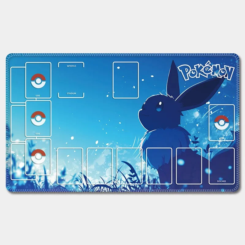 PTCG Pokemon Iono Rosa Eevee Snorlax Animation Characters Single Table Mat Battle Pad Classics Anime Collection Cards Toy Gift