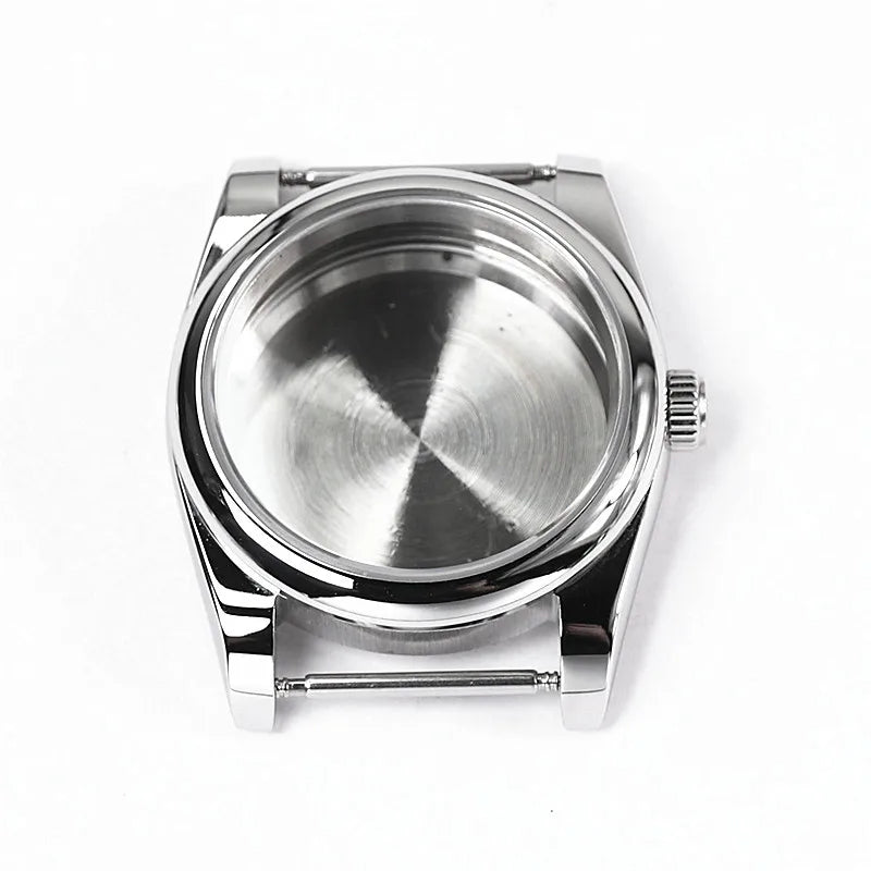36mm 39mm Polished Design Rounded Edge Sapphire Crystal 316 Steel Waterproof Watch Case For Nh35a Nh36 NH34 Movement Skx007 MODs