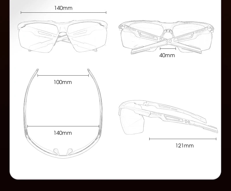 SCVCN Polarized Cycling Glasses Sports Men Women Sunglasses Mountain Road Bike Bicycle Goggles Riding Protection Eyewear 1lens