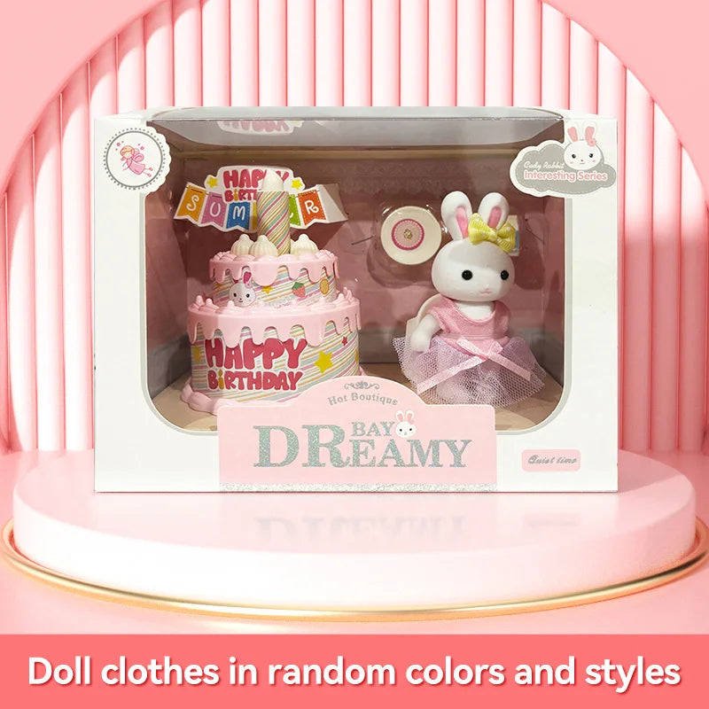 Little Rabbit Dresser Lovely Scene Play Toys Simulation Modelling Children Birthday Gift Indoor Parent-Child Interaction