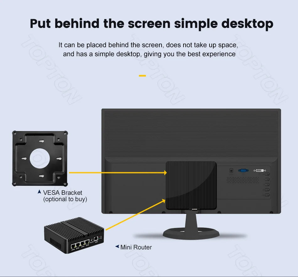 Topton pfSense Firewall Soft Router J6412 N150 N100 4x i226-V 2.5G LAN NVMe Barebone Fanless Mini PC HDMI2.0 DP AES-NI OPNsense