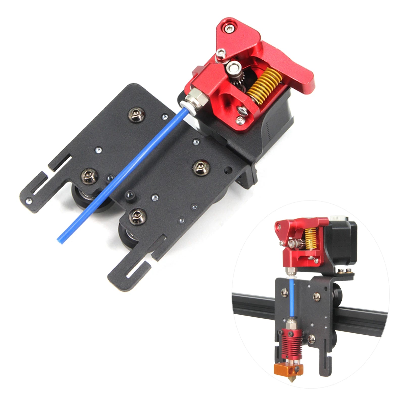 Ender 6 Direct Drive Upgrade Kit Aluminum Alloy Plate with 4pcs Pulleys Kit, Easy Print TPU Flexible Filament Only for Ender 6
